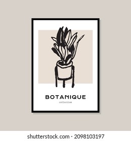 Abstract bohemian style art poster for your wall art collection