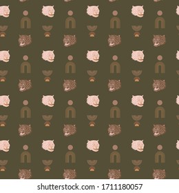 Abstract bohemian texture. Chic interior elements. wallpaper. Vector graphics