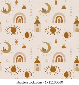 Abstrakte böhmische Textur. Chic Interieur Elemente. Tapete. Vektorillustration-Grafiken
