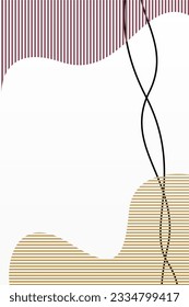 Abstract bohemian wall art decoration poster. Abstract minimalist wall decor printable poster. Boho mid century wall art poster