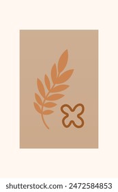 Abstract boho art background. Boho art decor background