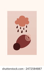 Abstract boho art background. Boho art decor background