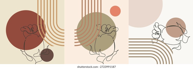 Cor de fundo abstrata boho. Fundo boho arch