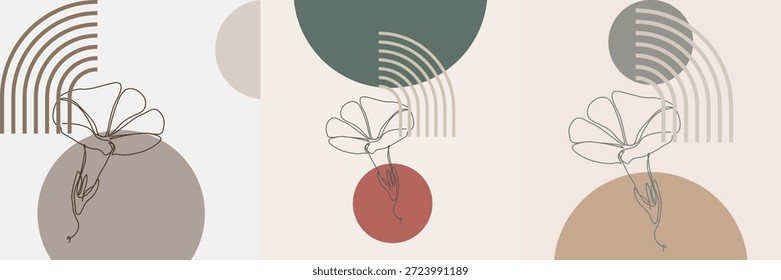 Abstract boho background earthtone color. Boho arch background