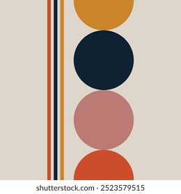 Modelo de fundo boho abstrato. Ilustração de banner boêmio em cor de tom de terra