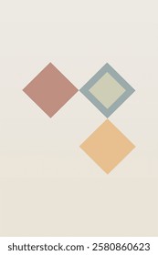 Abstract boho beige art background illustration. Flat abstract beige wall art illustration
