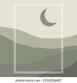 Abstract Boho Bohemian Art Print Set Mid Century Contemporary Posters Vector Minimalist Wall Decor