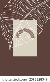 Abstract boho botani wall art decor background. Printable abstract boho wall art decor