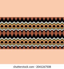 Abstract boho Cream And brown tone simple geometric ethnics traditional seamless pattern background for fabric, paper, home decor, textile