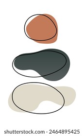 Abstract boho design element. Boho home decor elements in modern abstract boho style