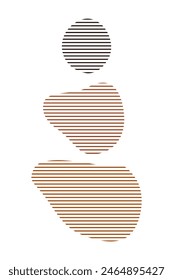 Abstract boho design element. Boho home decor elements in modern abstract boho style