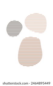 Abstract boho design element. Boho home decor elements in modern abstract boho style