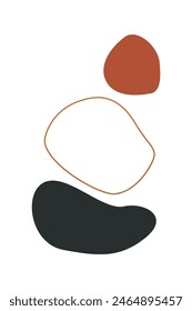 Abstract boho design element. Boho home decor elements in modern abstract boho style