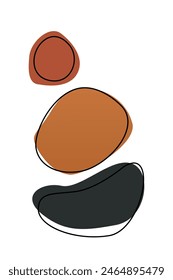Abstract boho design element. Boho home decor elements in modern abstract boho style
