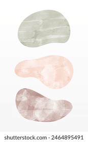 Abstract boho design element. Boho home decor elements in modern abstract boho style