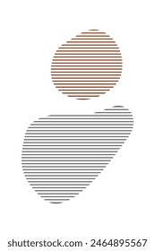 Abstract boho design element. Boho home decor elements in modern abstract boho style