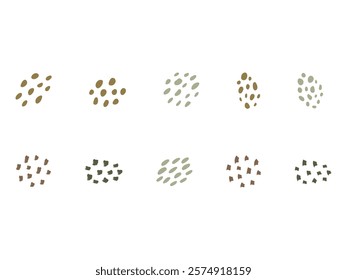 Abstract Boho Dotted Element Set