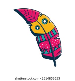 Abstract Boho Feather Vector - 01