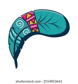 Abstract Boho Feather Vector - 02