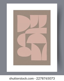 Abstract boho geometric minimalism wall art print. Printable minimal abstract boho poster. Wall artwork for interior design. Contemporary decorative background with minimalism.