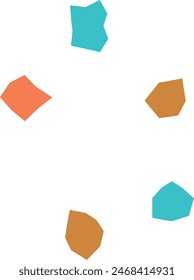 An abstract boho grunge cut out design element.