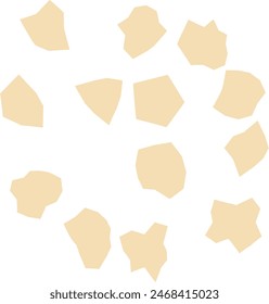 An abstract boho grunge cut out design element.