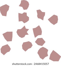 An abstract boho grunge cut out design element.
