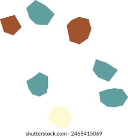 An abstract boho grunge cut out design element.