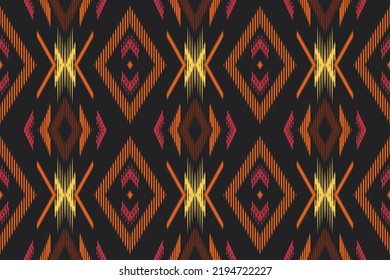 Abstract boho ikat fabric design art. African American Aztec Graphic Decoration Background