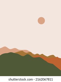 Abstract boho landscape. boho landscape