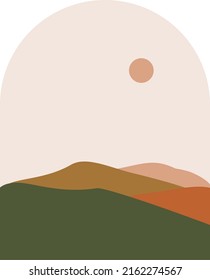abstract boho landscape, boho landscape