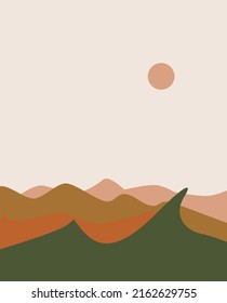 abstract boho landscape, boho landscape