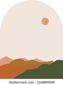abstract boho landscape, boho landscape