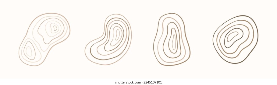Resumen El blob de la línea Boho da forma a un simple conjunto de dibujos de doodles a mano. Ilustraciones estéticas modernas. Colección de estilo bohemio de elementos de diseño artístico contemporáneo.