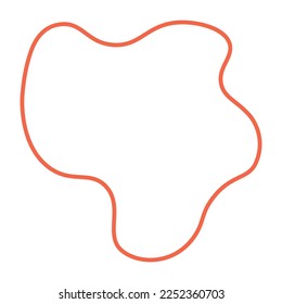 Abstract boho line blob shapes simple hand drawn.