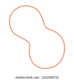 Resumen El botón de la línea de boho da forma a un simple dibujo a mano.