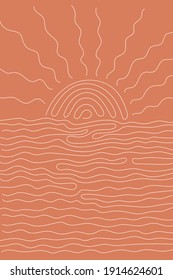 Abstract boho lineart pattern background for design card, t shirt print, invitation etc.