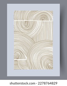 Abstract boho minimalistic geometry wall art print. Printable minimal abstract boho poster. Wall artwork for interior design. Contemporary decorative background with geometry.