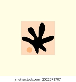 Abstract Boho Plant Botanical Wall Art Vector for Print Cover Wallpaper Template