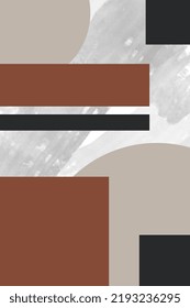 Abstract Boho Printable Wall Art, Earth Tone Wall Art, Terracotta Art Print, Modern Minimalistic