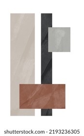 Abstract Boho Printable Wall Art, Earth Tone Wall Art, Terracotta Art Print, Modern Minimalistic