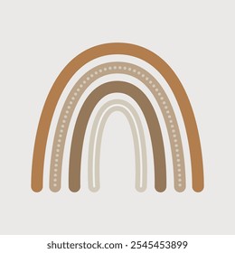 Abstract boho rainbow. Scandinavian style room decoration