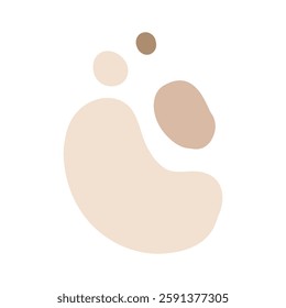 Abstract Boho random blob shapes simple hand drawn doodle art. Modern aesthetic illustrations. Bohemian style collection of contemporary artistic design element.