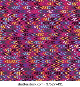 Abstract boho seamless background-vector illustration. Curved lines symmetrically located in the tribal style. Hand-drawn texture.
