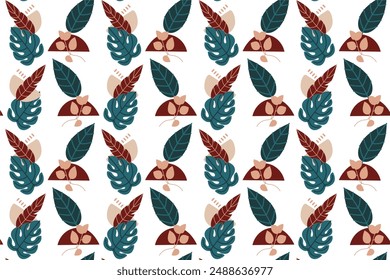 Abstract boho seamless pattern background. Abstract seamless pattern for wrapping paper