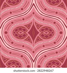 Abstract Boho Seamless Pattern – Dusty Rose