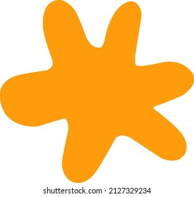 Abstract boho shape on a white background