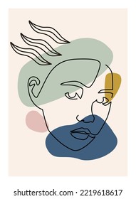 Abstract boho shape set lines art