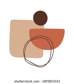 Abstract boho shape vector, colored abstract forme, boho elements, graphic poster 