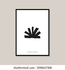 Abstract boho style art poster for wall art collection